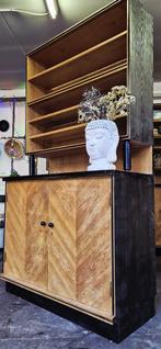 Vintage Houten Buffetkast/Servicekast/Boekenkast, Huis en Inrichting, Ophalen, Gebruikt, 100 tot 150 cm, Met lade(s)