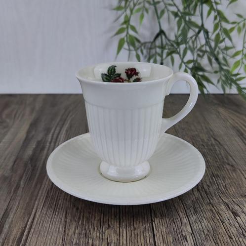Wedgwood Moss Rose Koffiekop en Schotel, Antiek en Kunst, Antiek | Servies los, Ophalen of Verzenden