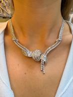 Collier, Armband, Oorbellen met diamanten - 18KT Wit goud, Ophalen, Nieuw, Wit, Goud