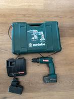Metabo accu boormachine 2 accus in koffer, Ophalen of Verzenden, Zo goed als nieuw, 600 watt of meer, Boormachine
