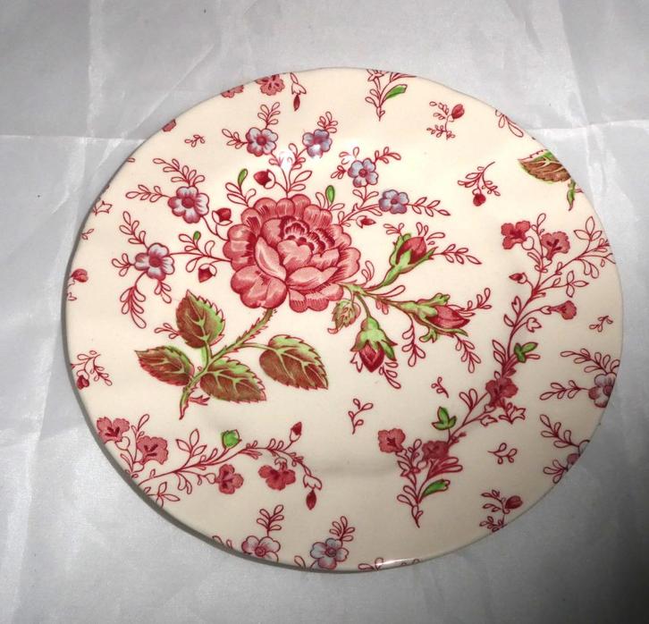 Johnson Brothers Rose Chintz gebakbordjes, Huis en Inrichting, Keuken | Servies, Zo goed als nieuw, Bord(en), Overige stijlen