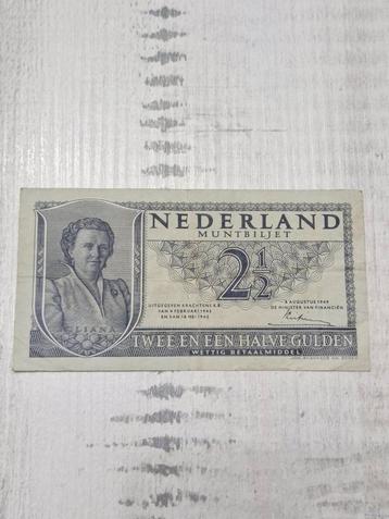 Nederland 2½ Gulden Muntbiljet - 1949 beschikbaar voor biedingen