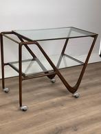 Italiaanse Midcentury Theewagen, Gebruikt, 50 tot 100 cm, Ophalen of Verzenden, Tafelblad