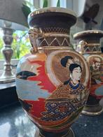 Prachtige Japanse Satsuma porseleinen vazen Vintage, Antiek en Kunst, Ophalen of Verzenden
