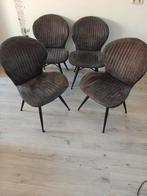 4 eetkamerstoelen, antraciet., Huis en Inrichting, Stoelen, Ophalen, Gebruikt, Overige kleuren, Vier