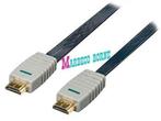 HDMI kabel 5 meter plat, High Speed, koper,Verguld,Bandridge, Bandridge, Nieuw, 5 tot 10 meter, Info@marbeco.nl