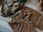 Ongedragen broek suède look cognac kleur maat 38 40 comma,, Maat 38/40 (M), Bruin, Verzenden, Nieuw