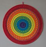 Mooie gehaakte regenboog mandala 45 cm, Ophalen of Verzenden, Nieuw