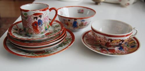 Japans porselein kop, schotels & kom, Antiek en Kunst, Antiek | Porselein, Ophalen of Verzenden