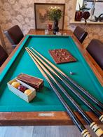 Tafelbiljart compleet met keus en ballen, Sport en Fitness, Biljarten en Poolen, Ophalen, Gebruikt, Biljarttafel