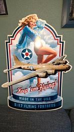 B-17 Flying Fortress Metalen Bord - Pin-up, Antiek en Kunst, Antiek | Emaille, Ophalen