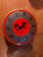 Vintage Beschilderde Koektrommel met Paard, Verzamelen, Ophalen of Verzenden, Gebruikt