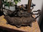 Antieke bronzen jardinière met putti, Ophalen of Verzenden, Gebruikt