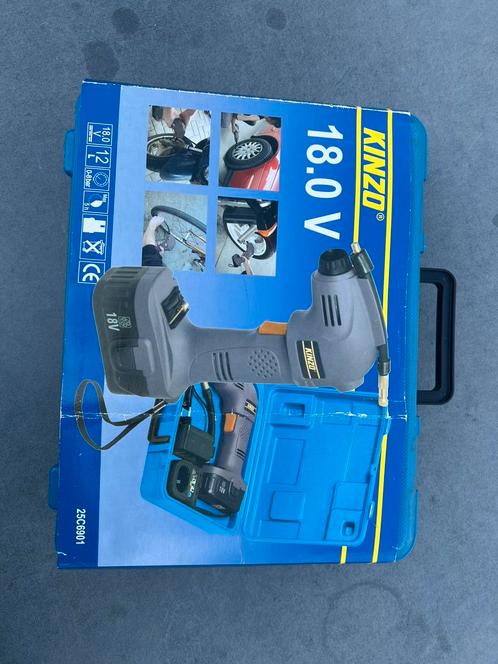 Kinzo draadloze lucht compressor / pomp, Doe-het-zelf en Verbouw, Compressors, Zo goed als nieuw, 6 tot 10 bar, Minder dan 25 liter
