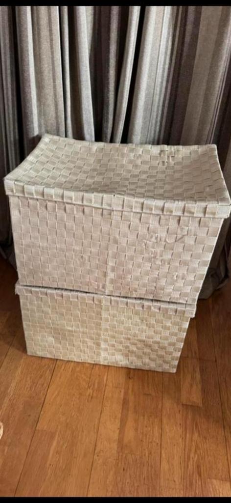 2 nette opbergmanden opberg mand storage basket 15 samen !, Minder dan 50 cm, 50 tot 100 cm, Ophalen of Verzenden, Zo goed als nieuw