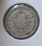 10 cent 1855, Koning Willem III, Zilver, Ophalen of Verzenden, 10 cent