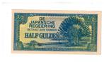 Nederlandsch Indië 1/2 gulden Jap. bezetting 1942, Postzegels en Munten, Bankbiljetten | Nederland, Verzenden