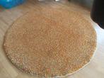rond jaren 70 design vloerkleed gemêleerd wol 145 cm vintage, Huis en Inrichting, Stoffering | Tapijten en Kleden, Gebruikt, Rond