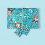 NIEUWE set van 2 theedoeken en 2 pannenlappen, Imbarro, Ophalen of Verzenden, Nieuw, Blauw, Theedoek of Handdoek