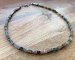 Nieuwe zelfgemaakte ketting met India agaat kubus kralen, Overige kleuren, Nieuw, Verstelbaar, Ophalen of Verzenden