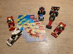 Lego sets 6604, 6526, 6502 en 2x 1612 F1 race auto’s, Complete set, Ophalen of Verzenden, Lego, Zo goed als nieuw