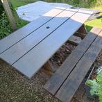 Picknick tafel 8 persoons., Tuin en Terras, Picknicktafels, Ophalen, Zo goed als nieuw, Rechthoekig