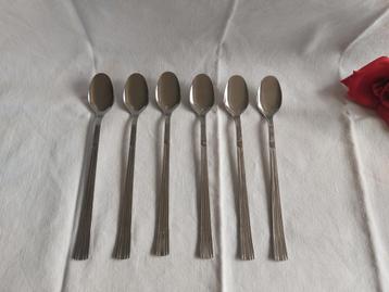 Guy Degrenne INOX | set van 6 sorbetlepels latte lepels beschikbaar voor biedingen