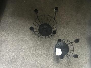 Kaarsen standaards zwart metaal de kleine is nieuw beschikbaar voor biedingen