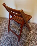 Vintage oranje houten klapstoel, Huis en Inrichting, Stoelen, Gebruikt, Overige kleuren, Ophalen of Verzenden, Eén