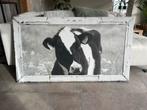 TE KOOP - mooi goed uitziend schilderij van koe (ook buiten), Ophalen, Zo goed als nieuw, Schilderij, 75 cm of meer