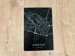 Prachtig vintage bord plattegrond van Utrecht (20x30cm), Minder dan 50 cm, Nieuw, Ophalen of Verzenden, Print