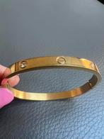CARTIER LOVE BRACLET VERGULDE ARMBAND BEZET MET KRISTAL, Sieraden, Tassen en Uiterlijk, Armbanden, Ophalen of Verzenden, Zo goed als nieuw