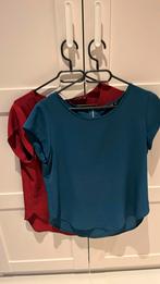 2 Only tops tuniek shirt rood en petrol S, Kleding | Dames, Tops, Ophalen of Verzenden, Zo goed als nieuw, Korte mouw, Overige kleuren