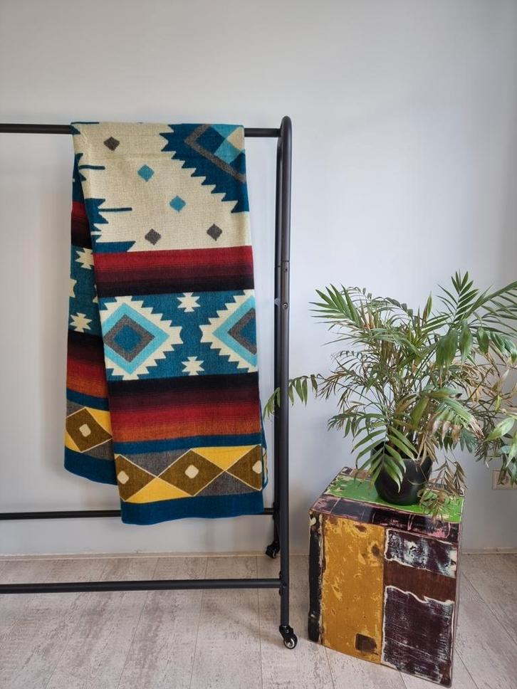 Alpaca wollen plaid/deken uit Zuid-Amerika, Huis en Inrichting, Woonaccessoires | Plaids en Woondekens, Nieuw, Ophalen of Verzenden