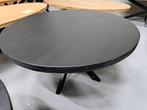 Blad mangohout zwart 150cm rond., Ophalen, Rond, 50 tot 100 cm, Vijf personen of meer
