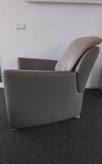 Leren fauteuil en hocker Fidamigo van Leolux, Ophalen, Zo goed als nieuw, 75 tot 100 cm