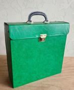 te koop: groene koffer voor elpees, retro vintage jaren 70, Ophalen of Verzenden, Gebruikt, 12 inch