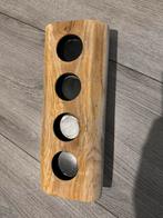 Houten Waxinelichthouder voor 4 Kaarsen, Huis en Inrichting, Woonaccessoires | Kandelaars en Kaarsen, Ophalen of Verzenden, Zo goed als nieuw