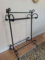 Brocante landelijke Handdoekenrek kledingrek zwart, Ophalen, Zo goed als nieuw, Zwart, Handdoekenrek