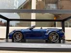 1:18 Porsche 911 992 Turbo S cabrio blauw 2020 Minichamps, Hobby en Vrije tijd, Modelauto's | 1:18, Minichamps, Auto, Ophalen of Verzenden