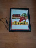 Kriek Lambic St Louis bier lichtbak spiegel 45 x 55 x 10 cm, Ophalen of Verzenden, Gebruikt, Reclamebord, Plaat of Schild, Overige merken