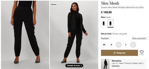 Mos mosh - IZZY - cargo, Kleding | Dames, Broeken en Pantalons, Nieuw, Maat 36 (S), Zwart, Lang, Ophalen of Verzenden