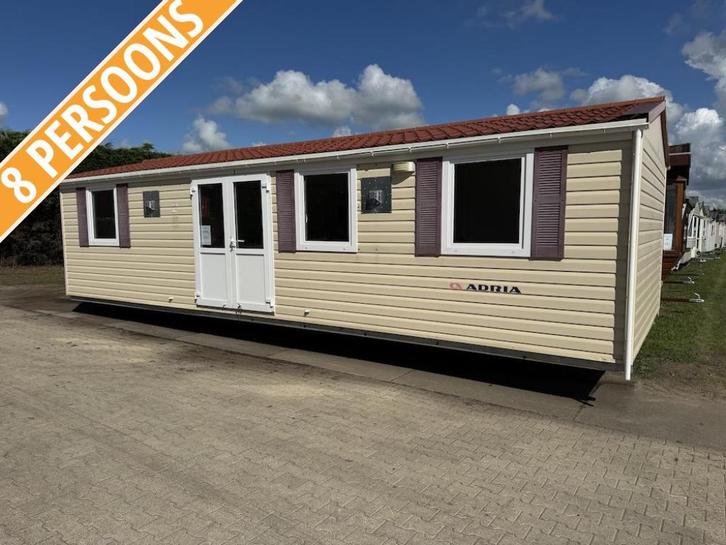 Adria chalet met 4 slaapkamers prijs incl. btw en transport!, Caravans en Kamperen, Stacaravans, meer dan 6