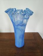 Grote licht blauw gewolkte Murano vaas. Vintage, Huis en Inrichting, Woonaccessoires | Vazen, Blauw, Ophalen of Verzenden, Minder dan 50 cm