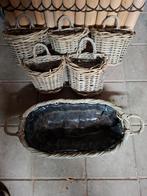 Manden voor planten, Huis en Inrichting, Ophalen of Verzenden, Rond, Riet