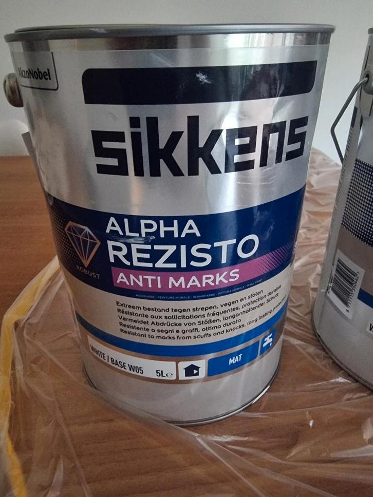 SIKKENS Muurverf te koop, Doe-het-zelf en Verbouw, Verf, Beits en Lak, Nieuw, Verf, 5 tot 10 liter, Wit, Ophalen