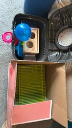 Gratis hamster spullen, Dieren en Toebehoren, Kooi, Minder dan 75 cm, Zo goed als nieuw, Hamster