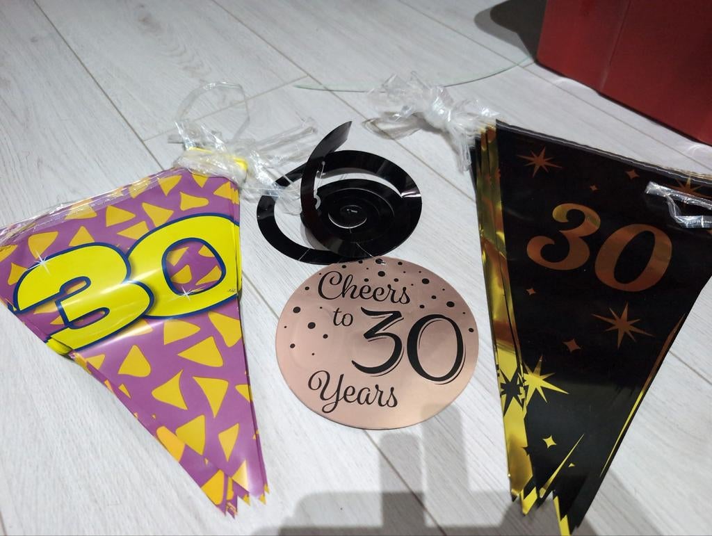 Versiering 30 jaar, Ophalen of Verzenden, Zo goed als nieuw, Versiering, Verjaardag