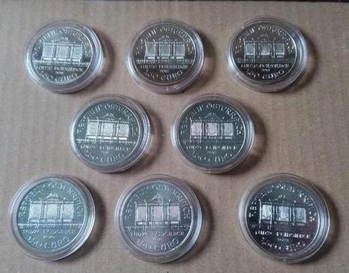 8x 1 oz Silver Wiener Philharmoniker Austria 2011- 2022, Postzegels en Munten, Edelmetalen en Baren, Zilver, Ophalen of Verzenden