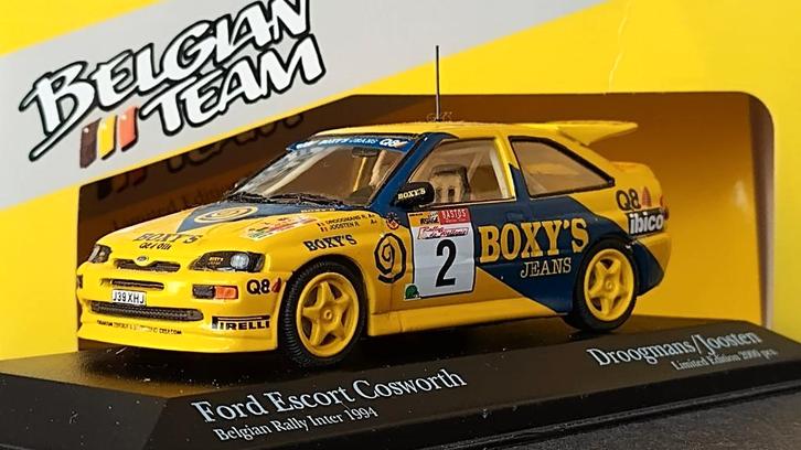 Ford Escort Cosworth Rally België Droogmans Minichamps Pol, Hobby en Vrije tijd, Modelauto's | 1:43, Nieuw, Auto, MiniChamps, Verzenden